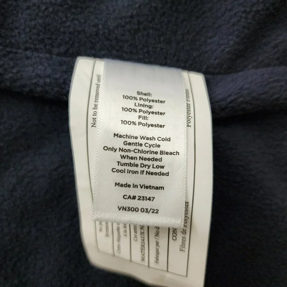 Talbots Quilted Blue Abstract Leopard Diamond Print Vest Size Large Petites - Picture 9 of 16